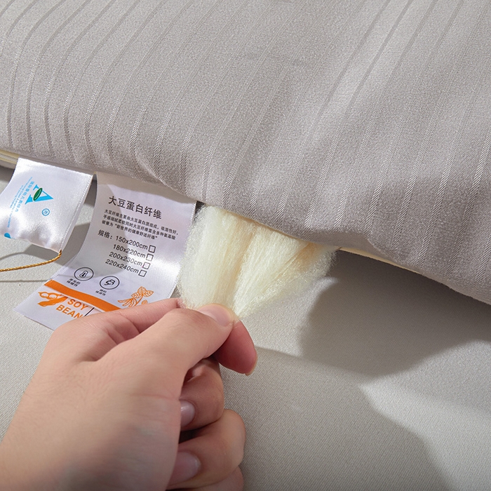 91家纺网 家纺一手货源 找家纺 森璐家纺 2024新款1原棉提花大豆子母被（提供买家秀） 星云灰