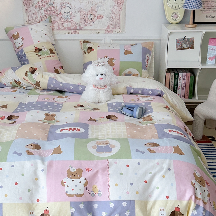 91家纺网 家纺一手货源 找家纺 昔可家纺 2024新款13070全棉四件套系列第二批 童梦乐园