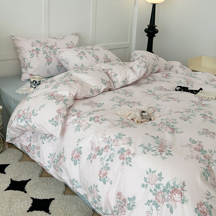 91家纺网 家纺一手货源 找家纺 昔可家纺 2024新款13372全棉亲肤四件套-复古系列 古典玫瑰