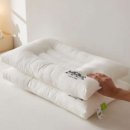 91家纺网 家纺一手货源 找家纺 乐可 2024新款A类全棉熊猫枕儿童枕学生枕 枕头枕芯 T2-学生款/母婴熊猫枕【一对装】