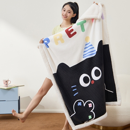 91家纺网 家纺一手货源 找家纺 （总）2024新款大版数码印花牛奶绒羊羔绒毛毯