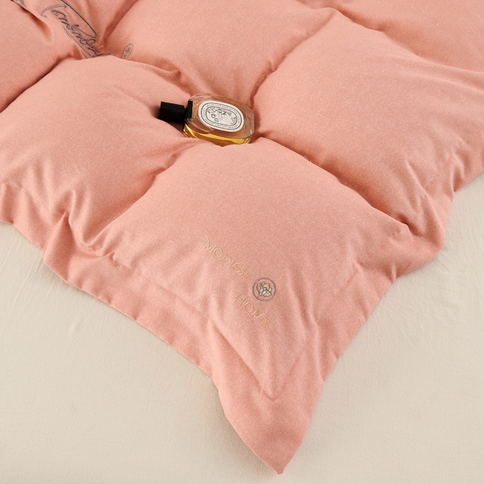 91家纺网 家纺一手货源 找家纺 U品汇 2024新品生态加厚长绒棉纯棉绣花40S全棉磨毛刺绣四件套宽边款 七里香-豆沙