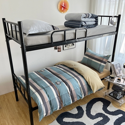 91家纺网 家纺一手货源 找家纺 （总）慕木 2025新款A类印花阳光暖绒棉高克重170克学生宿舍床三件套被芯床垫枕芯上下铺六件套