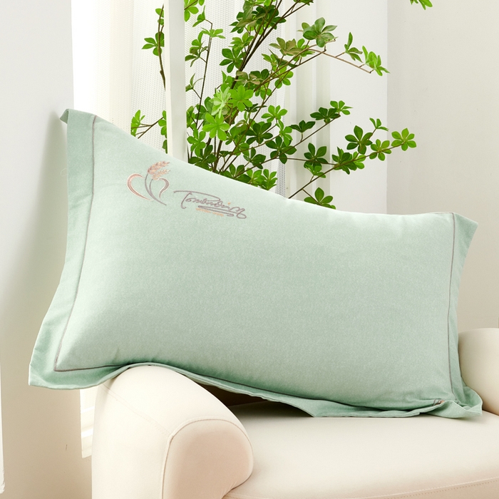 91家纺网 家纺一手货源 找家纺 U品汇 2024新品生态加厚长绒棉纯棉绣花40S全棉磨毛刺绣四件套宽边款 七里香-青翠绿