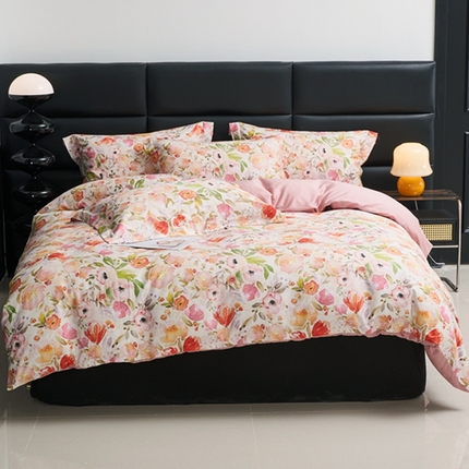 91家纺网 家纺一手货源 找家纺 （总）顾家家居 2024新款7A抗菌长绒棉数码印花四件套