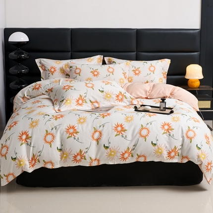 91家纺网 家纺一手货源 找家纺 （总）顾家家居 2024新款7A抗菌长绒棉数码印花四件套