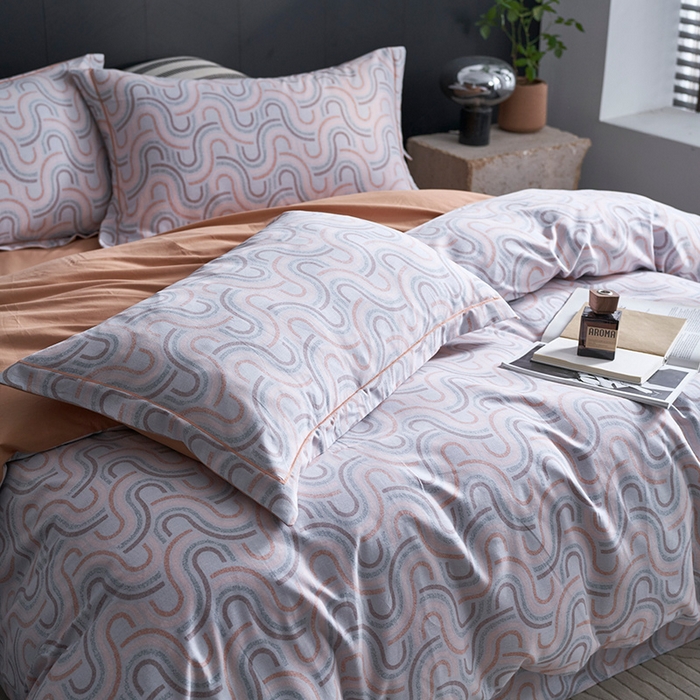 91家纺网 家纺一手货源 找家纺 XIWEN-希文家纺 2024新款全棉印花陶瓷磨毛四件套-第二批 摩菲