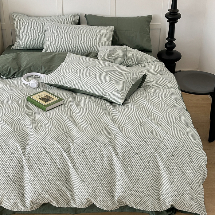 91家纺网 家纺一手货源 找家纺 （总）昔可家纺 2024新款13372全棉亲肤四件套-复古系列