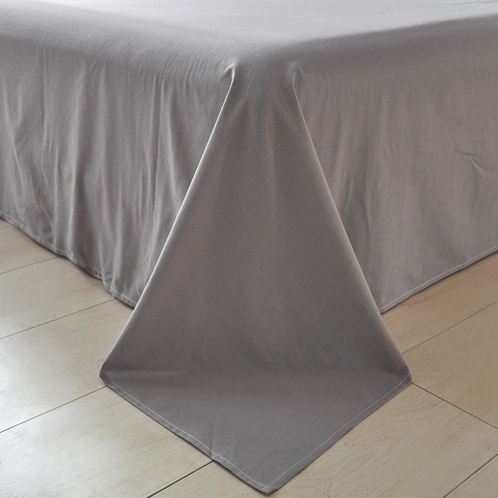 91家纺网 家纺一手货源 找家纺 吉象家纺 2024新款A类全棉色织水洗棉贝壳边三角针四件套    秘境浅灰