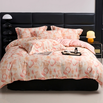 91家纺网 家纺一手货源 找家纺 （总）顾家家居 2024新款7A抗菌长绒棉数码印花四件套