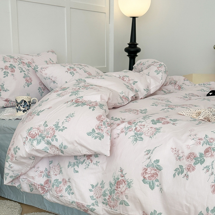 91家纺网 家纺一手货源 找家纺 昔可家纺 2024新款13372全棉亲肤四件套-复古系列 古典玫瑰