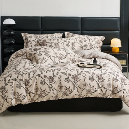 91家纺网 家纺一手货源 找家纺 （总）顾家家居 2024新款7A抗菌长绒棉数码印花四件套