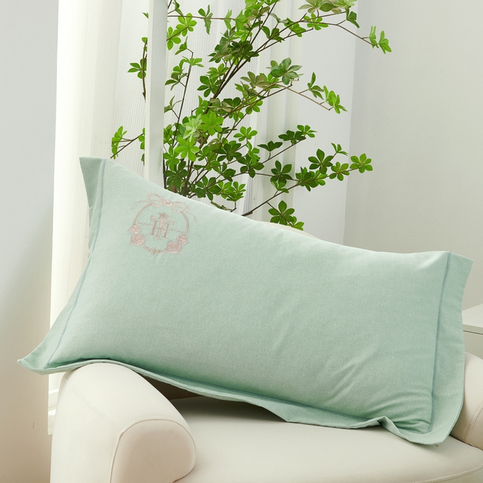 91家纺网 家纺一手货源 找家纺 U品汇 2024新品生态加厚长绒棉纯棉绣花40S全棉磨毛刺绣四件套宽边款 梵诗迪-青翠绿