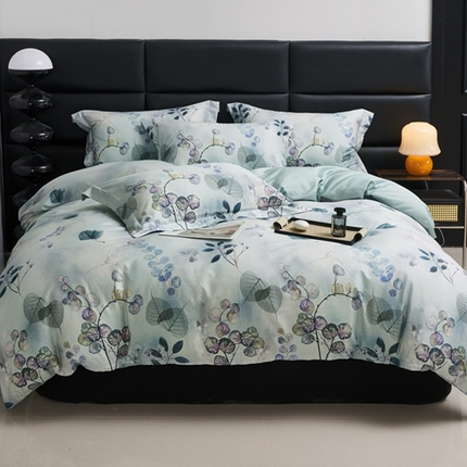 91家纺网 家纺一手货源 找家纺 （总）顾家家居 2024新款7A抗菌长绒棉数码印花四件套