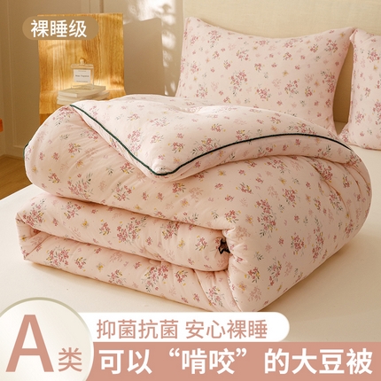 91家纺网 家纺一手货源 找家纺 优被业 2024新款A类婴儿级牛奶针织棉大豆被四季被冬被 小情调