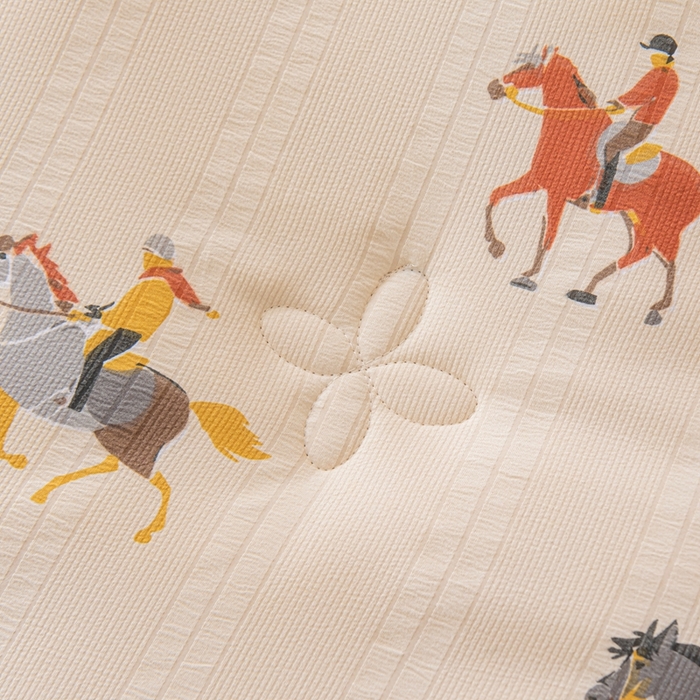 91家纺网 家纺一手货源 找家纺 爱宝被业 2024新款提花云纱棉印花被 马到成功