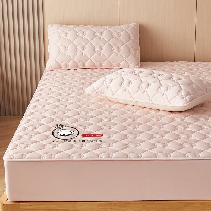 91家纺网 家纺一手货源 找家纺 卡派 2024新款水洗棉棉花床笠 棉花-玉