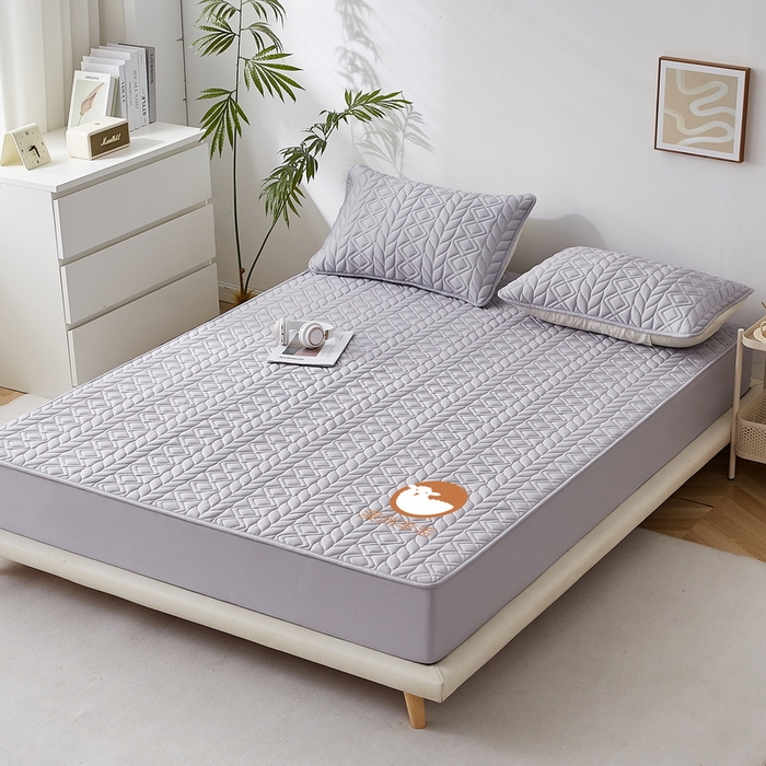 91家纺网 家纺一手货源 找家纺 （总）卡派 2024新款大床款羊毛床笠-富贵竹