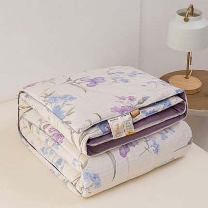 91家纺网 家纺一手货源 找家纺 （总）爱宝被业 2024新款提花云纱棉印花被