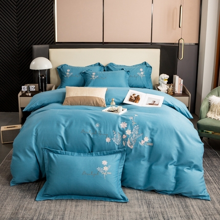 91家纺网 家纺一手货源 找家纺 （总）昊翔家纺 2025新款全棉磨毛绣花四件套