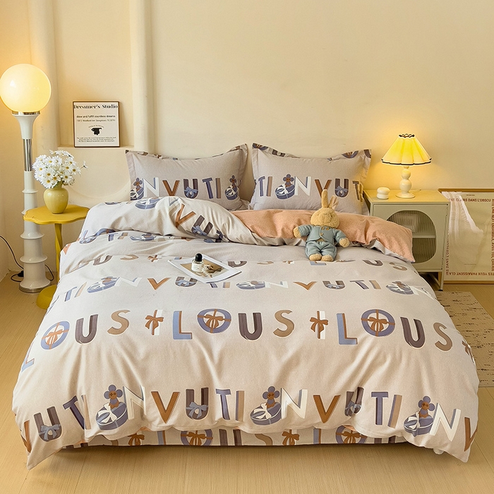 91家纺网 家纺一手货源 找家纺 2024新款全棉印花磨毛系列四件套 奇趣妙想