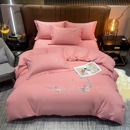 91家纺网 家纺一手货源 找家纺 （总）昊翔家纺 2025新款全棉磨毛绣花四件套