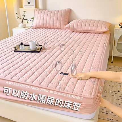 91家纺网 家纺一手货源 找家纺 （总）2024新款原棉大豆抗菌夹棉防水床笠床垫保护罩-四季跑量款