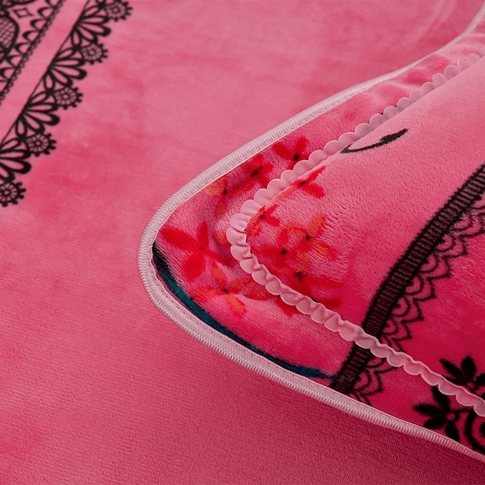 91家纺网 家纺一手货源 找家纺 爱洛家纺 2024新款高克重牛奶绒印花四件套 花梦里