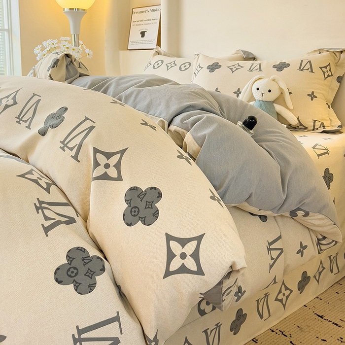 91家纺网 家纺一手货源 找家纺 2024新款全棉印花磨毛系列四件套 奢享