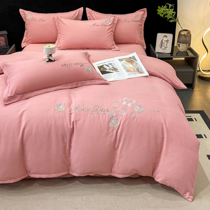 91家纺网 家纺一手货源 找家纺 （总）昊翔家纺 2025新款全棉磨毛绣花四件套