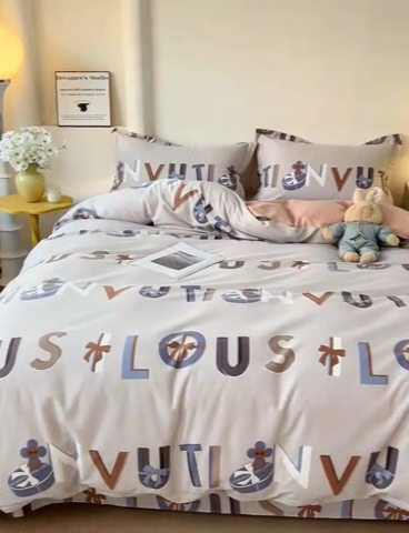 91家纺网 家纺一手货源 找家纺 2024新款全棉印花磨毛系列四件套 奇趣妙想