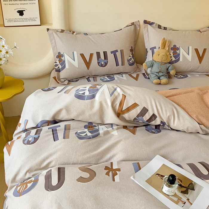 91家纺网 家纺一手货源 找家纺 2024新款全棉印花磨毛系列四件套 奇趣妙想