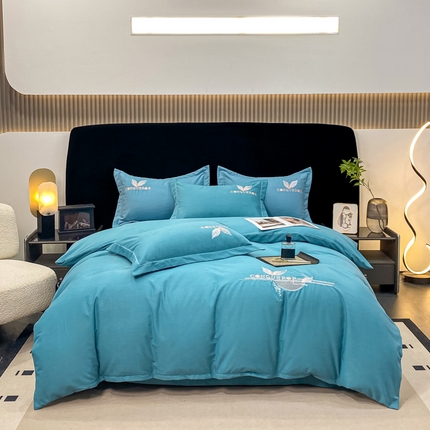 91家纺网 家纺一手货源 找家纺 （总）昊翔家纺 2025新款全棉磨毛绣花四件套