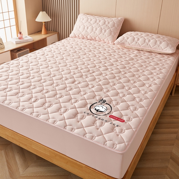 91家纺网 家纺一手货源 找家纺 卡派 2024新款水洗棉棉花床笠 棉花-玉