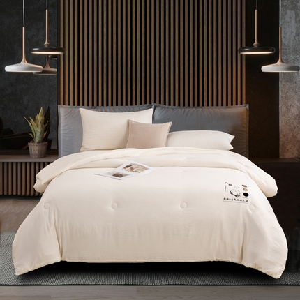 91家纺网 家纺一手货源 找家纺  2024新款新疆长绒棉生态棉花被 白色