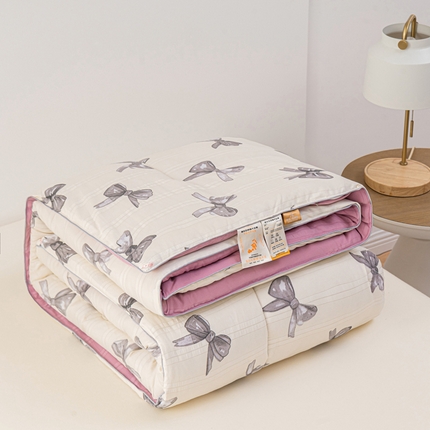 91家纺网 家纺一手货源 找家纺 （总）爱宝被业 2024新款提花云纱棉印花被