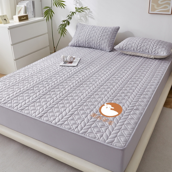 91家纺网 家纺一手货源 找家纺 （总）卡派 2024新款大床款羊毛床笠-富贵竹