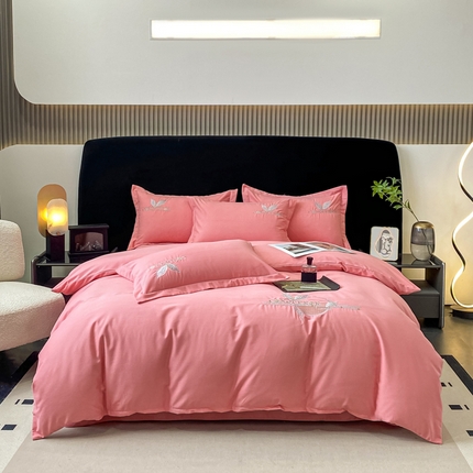 91家纺网 家纺一手货源 找家纺 （总）昊翔家纺 2025新款全棉磨毛绣花四件套