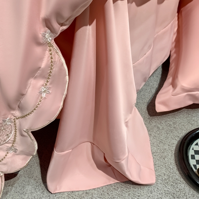 91家纺网 家纺一手货源 找家纺 梧桐家居 2024新款冰丝四件套-蝴蝶 蝴蝶-豆沙