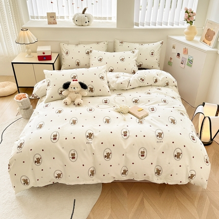 柠馨 2024新款全棉印花四件套 卡洛儿