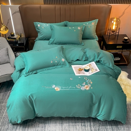 91家纺网 家纺一手货源 找家纺 （总）昊翔家纺 2025新款全棉磨毛绣花四件套