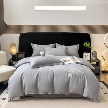 91家纺网 家纺一手货源 找家纺 （总）昊翔家纺 2025新款全棉磨毛绣花四件套