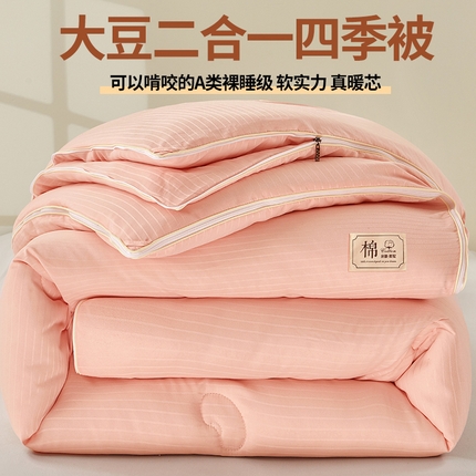 91家纺网 家纺一手货源 找家纺 （总）艾特你 2024新款提花被子母被冬被被芯春秋被夏被无染贡缎大豆纤维被高克重140g原棉提花