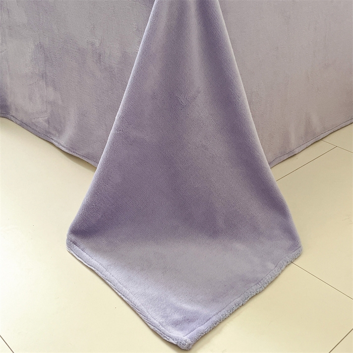 91家纺网 家纺一手货源 找家纺 启程家纺 2024新款无印风A类牛奶绒四件套 条纹-紫