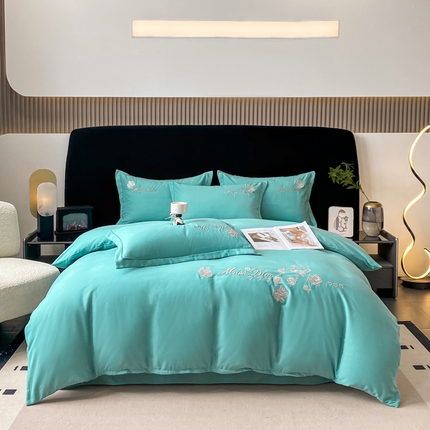 91家纺网 家纺一手货源 找家纺 （总）昊翔家纺 2025新款全棉磨毛绣花四件套