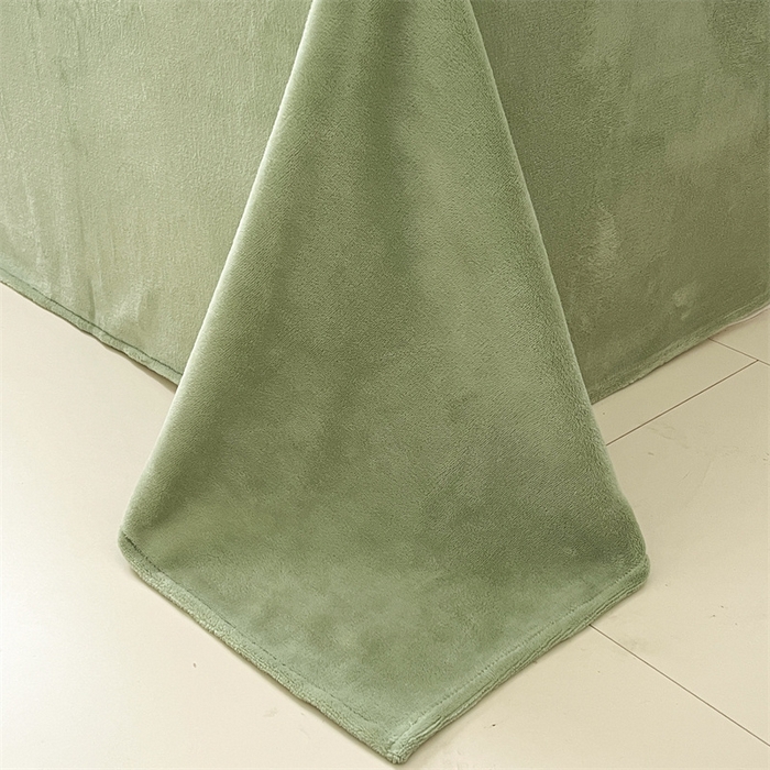 91家纺网 家纺一手货源 找家纺 启程家纺 2024新款无印风A类牛奶绒四件套 小格子-抹茶绿