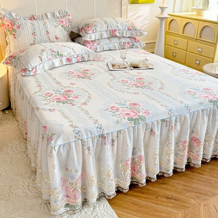 91家纺网 家纺一手货源 找家纺 （总）美达家纺 2025新款亲肤舒适全棉公主风单床裙