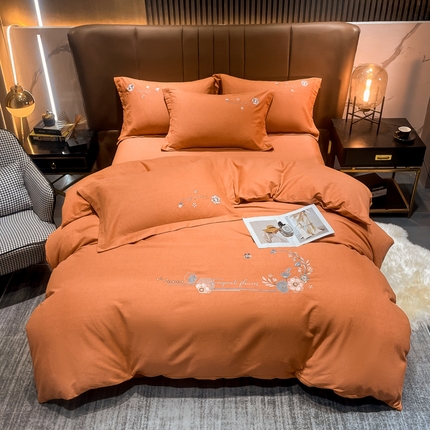 91家纺网 家纺一手货源 找家纺 （总）昊翔家纺 2025新款全棉磨毛绣花四件套