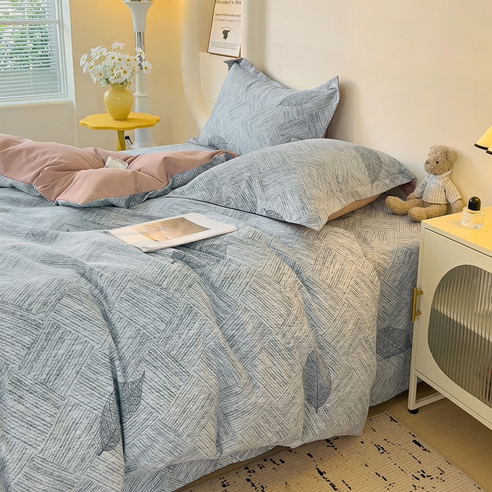 91家纺网 家纺一手货源 找家纺 2024新款全棉印花磨毛系列四件套 黎月