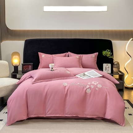 91家纺网 家纺一手货源 找家纺 （总）昊翔家纺 2025新款全棉磨毛绣花四件套